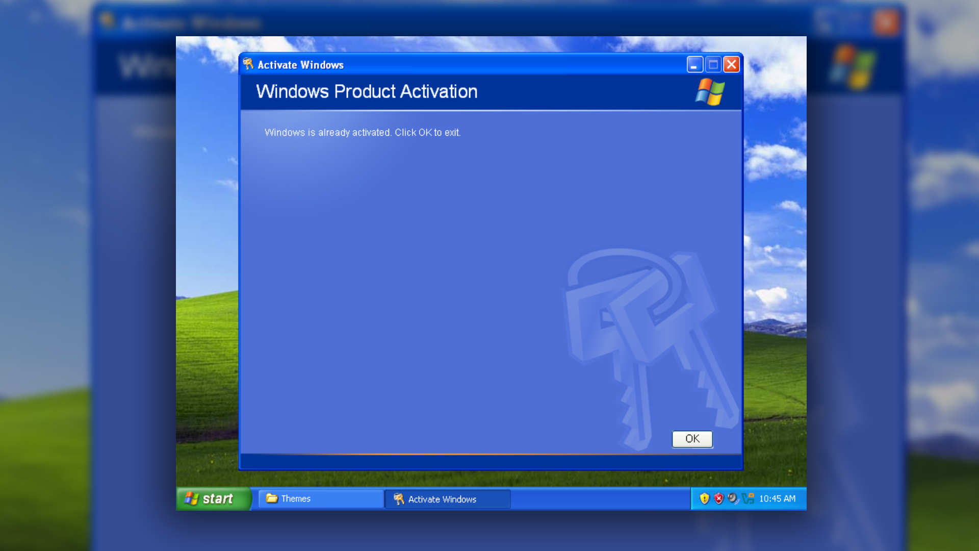 Windows XP Activation screen