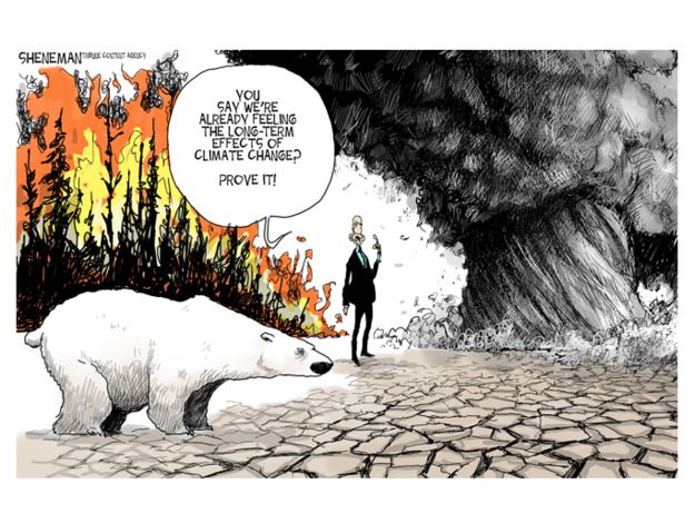 Editorial cartoon climate change deniers