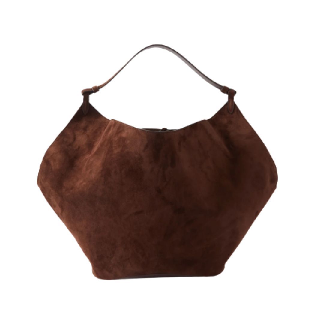 KHAITE Lotus medium suede tote bag
