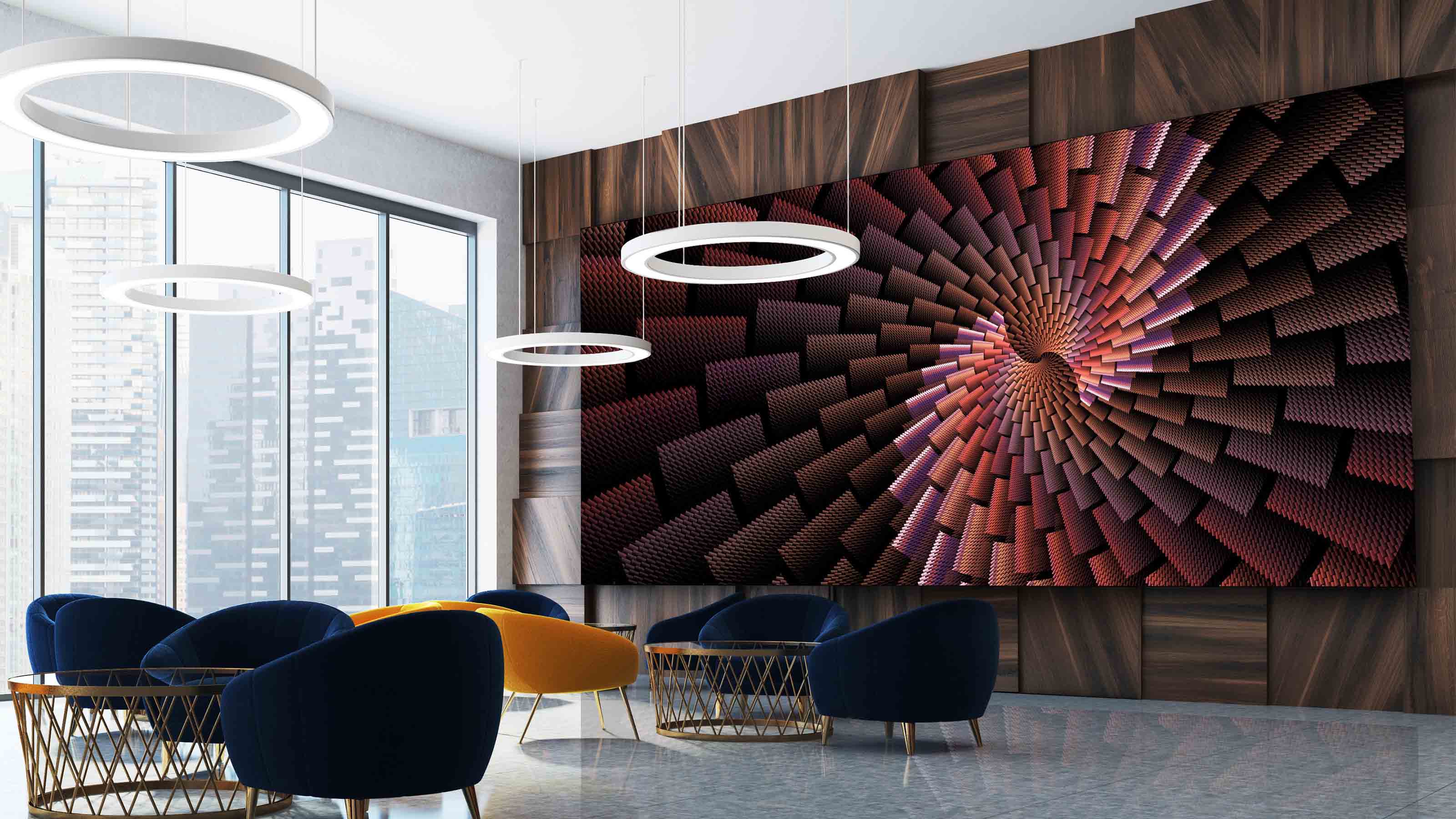 Sharp 21:9 Display in Lobby