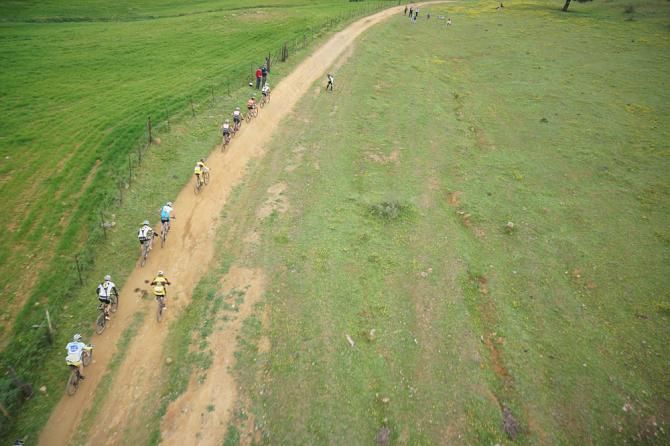 Racers during stage 5 of the Andalucia Bike Race