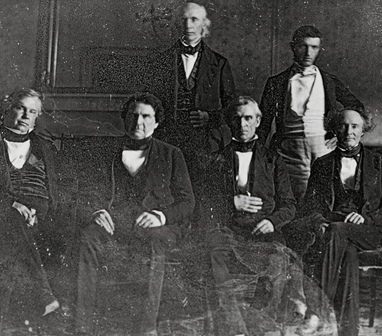 Group portrait of President James K. Polk and his cabinet.