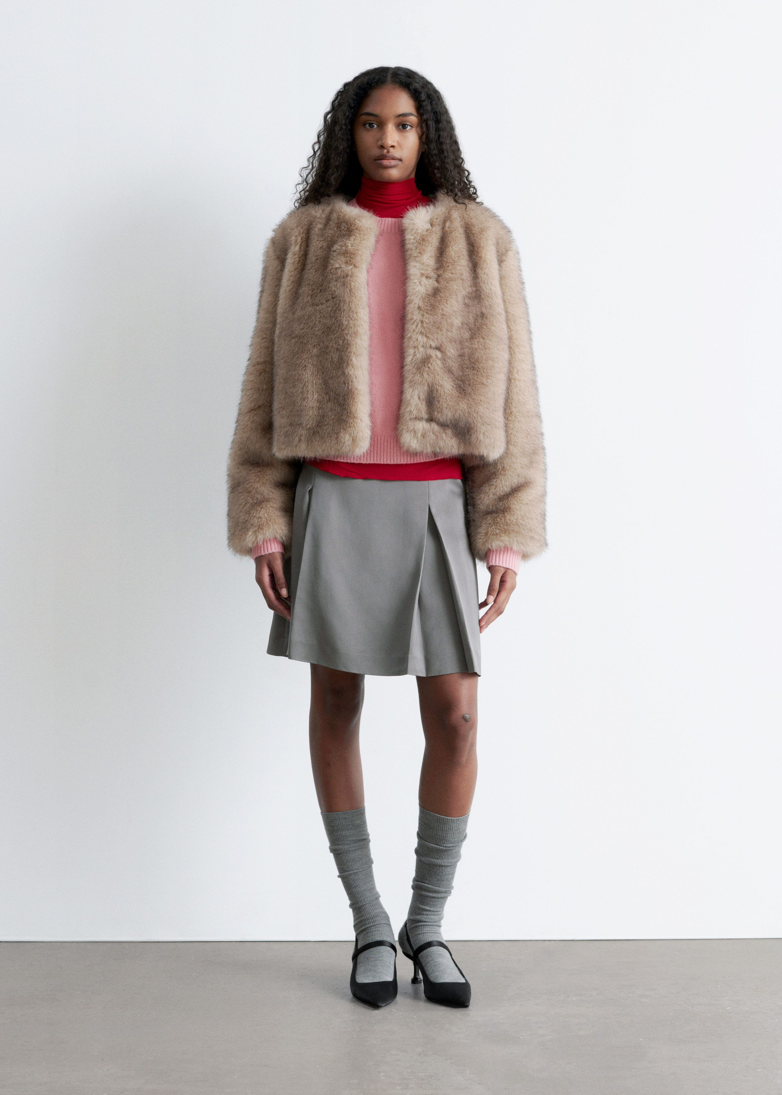 Short Faux Fur Jacket