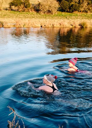 Women wild swimming