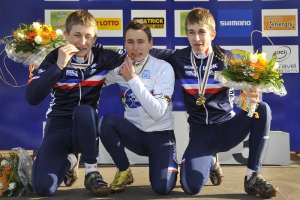 France collected all the medals in the junior men's race