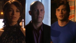 Lana, Lex, and Clark in Smallville side by side