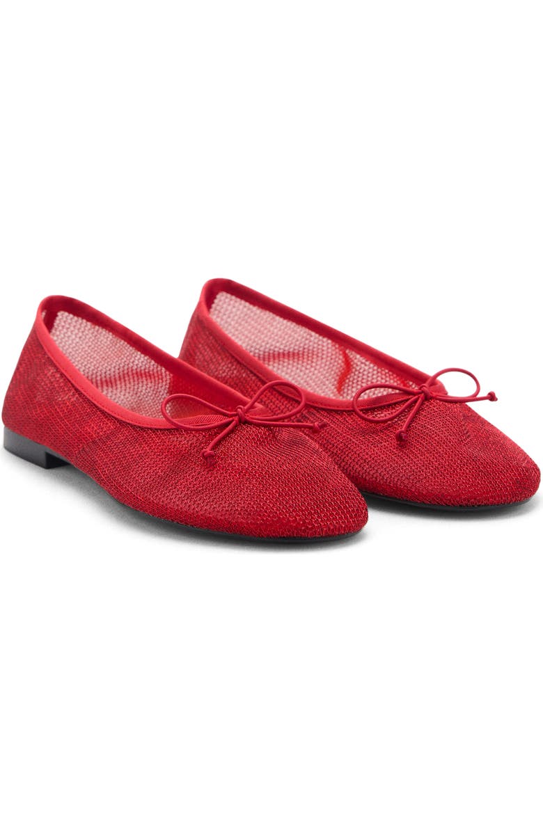 mesh ballerina flat