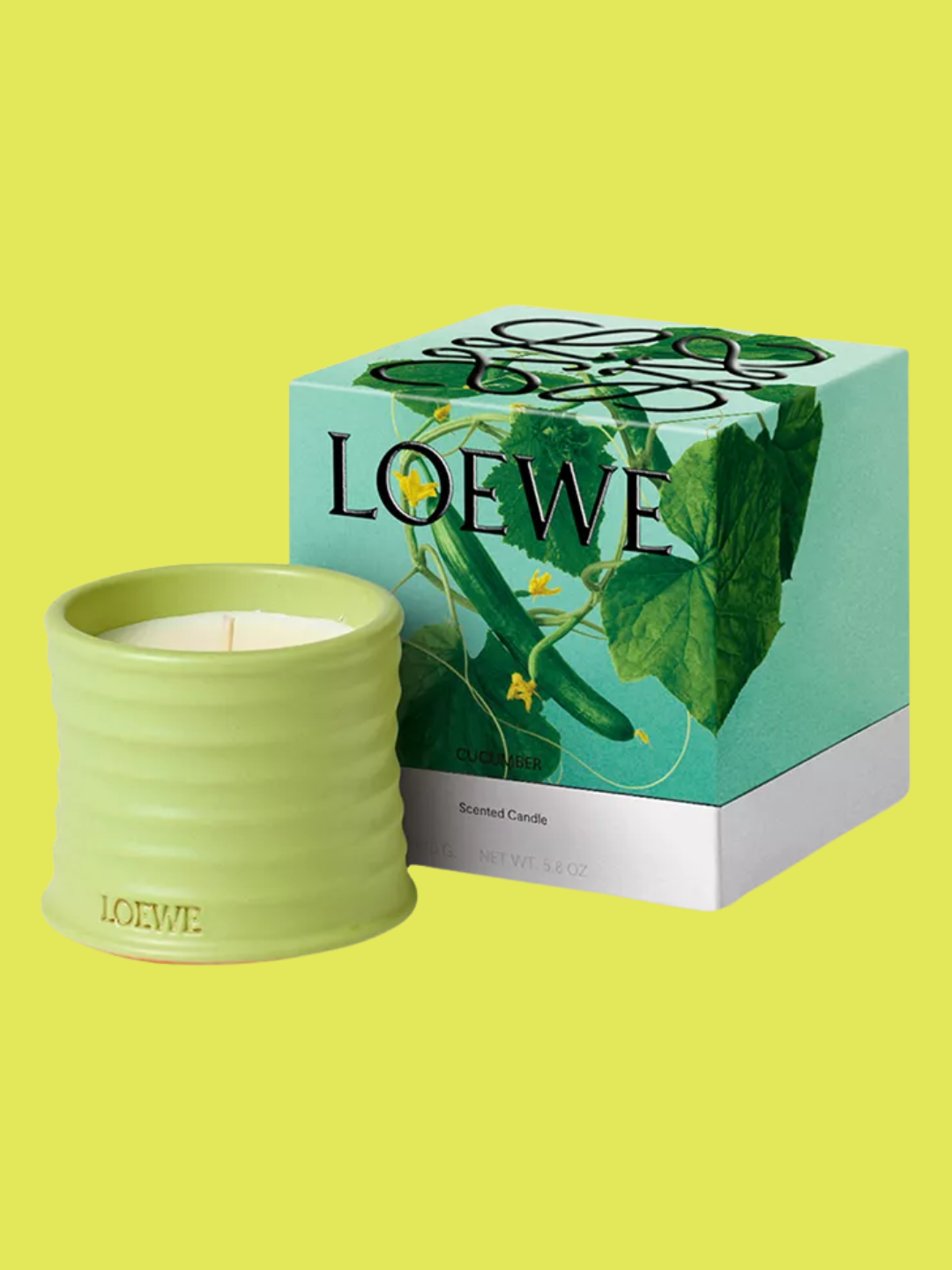 A cucumber scented candle from Loewe