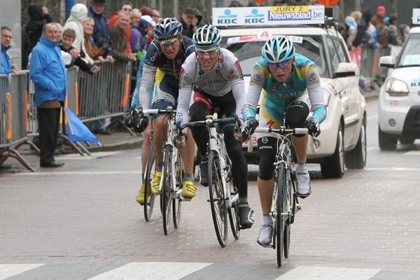 Andrey Grivko (Astana) pushes the pace in hopes of gaining the race lead.