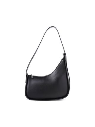 Rejolly Half Moon Bag for Women Underarm Hobo Bag Shoulder Purse Pu Leather Trendy Handbag Black Large