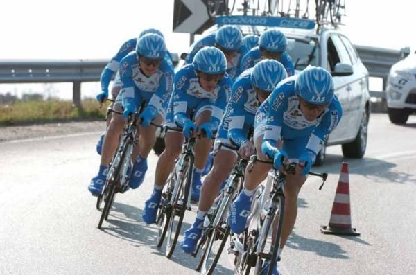Colnago-CSF on the opening day of Tirreno-Adriatico.