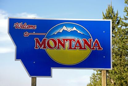 Welcome to Montana sign for Montana property tax story