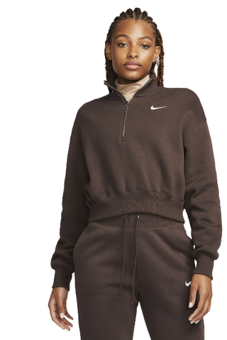 Nike Sportswear Phoenix Fleece Women's 1/2-Zip Cropped Sweatshirt (Was $75) 