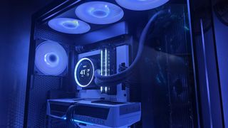 NZXT Kraken Elite 360 liquid cooler set-up inside a gaming PC.