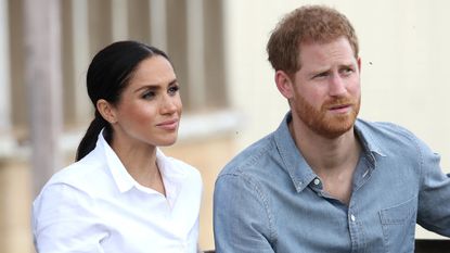 Prince Harry, Duke of Sussex and Meghan, Duchess of Sussex visit a local farming family, the Woodleys, on October 17, 2018 in Dubbo, Australia. The Duke and Duchess of Sussex are on their official 16-day Autumn tour visiting cities in Australia, Fiji, Tonga and New Zealand