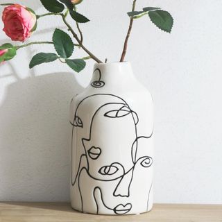 Abstract face vase