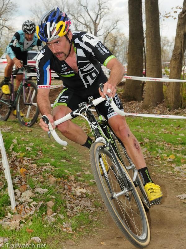 Tim Johnson (Cannondale p/b Cyclocrossworld.com) riding in the top five