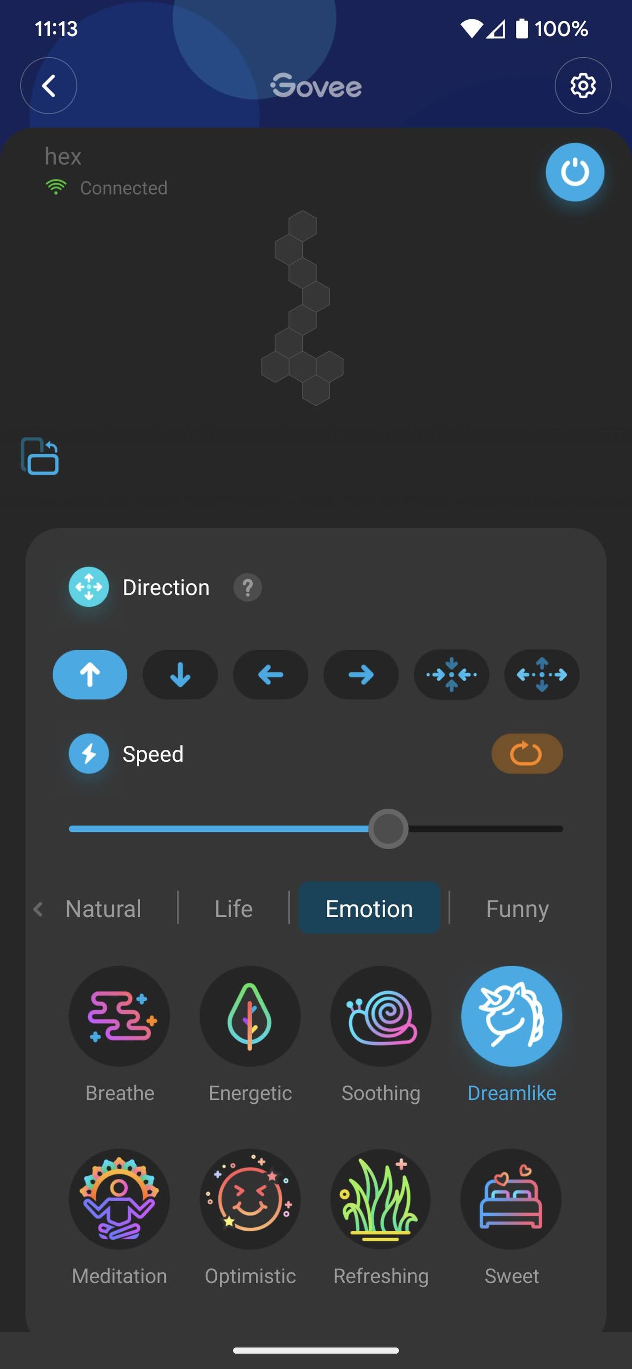Govee Glide Hexa Lights app screenshot