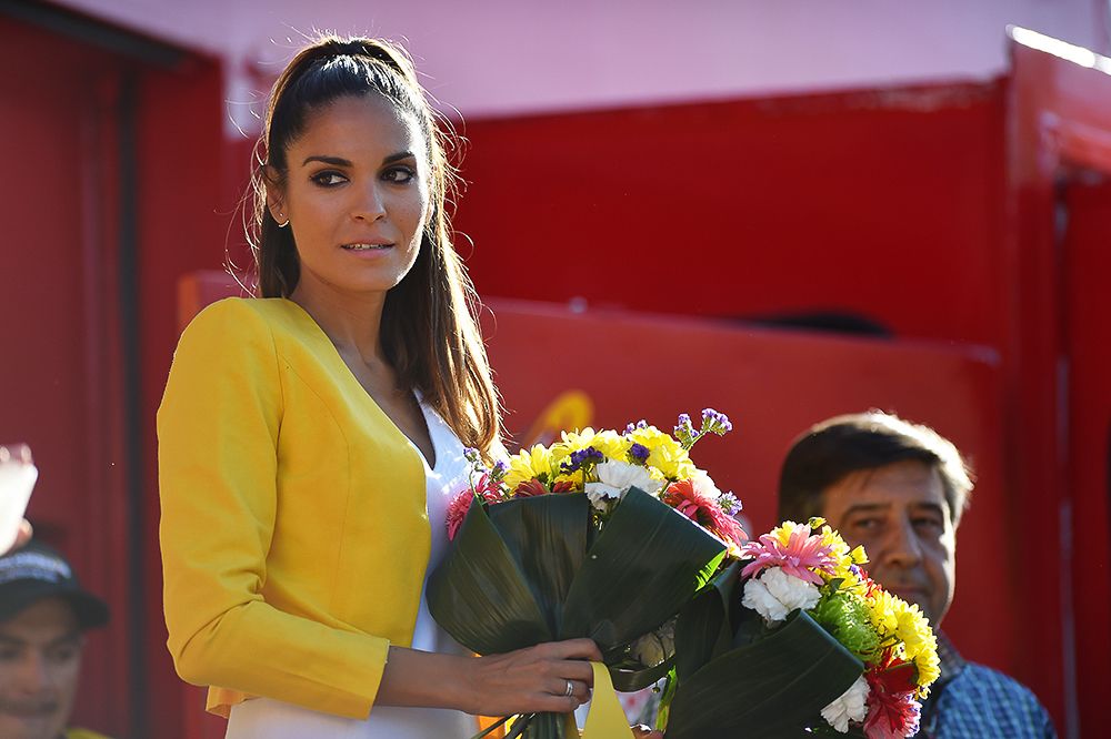 Waiting for the podium ceremony.