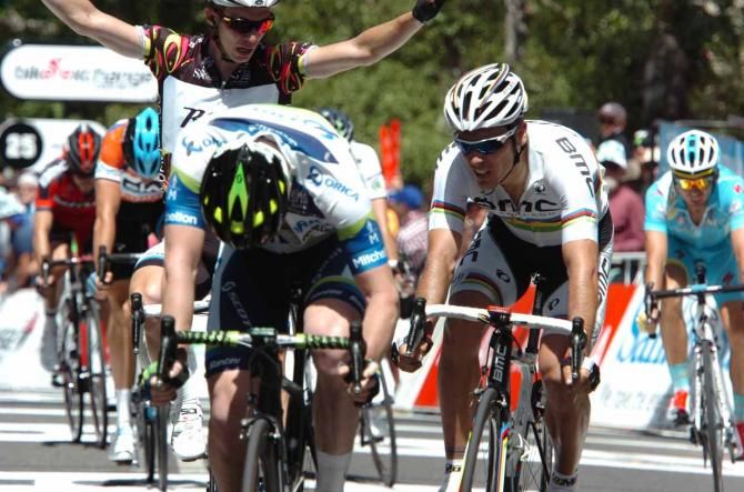 Matt Goss and Philippe Gilbert finished at such speed that they overtook winner Tom Jelte Slagter past the finish line.