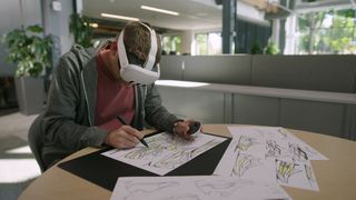 VR stylus explained; people draw using VR and stylus