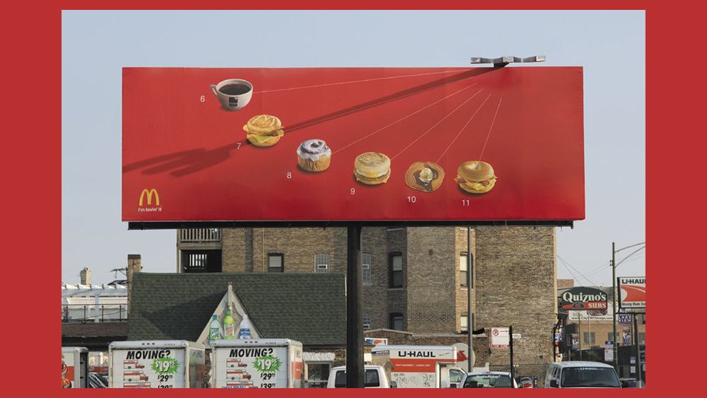 McDonald's sundial billboard ad