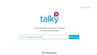 Talky website screenshot
