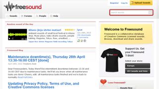 Freesound website screenshot