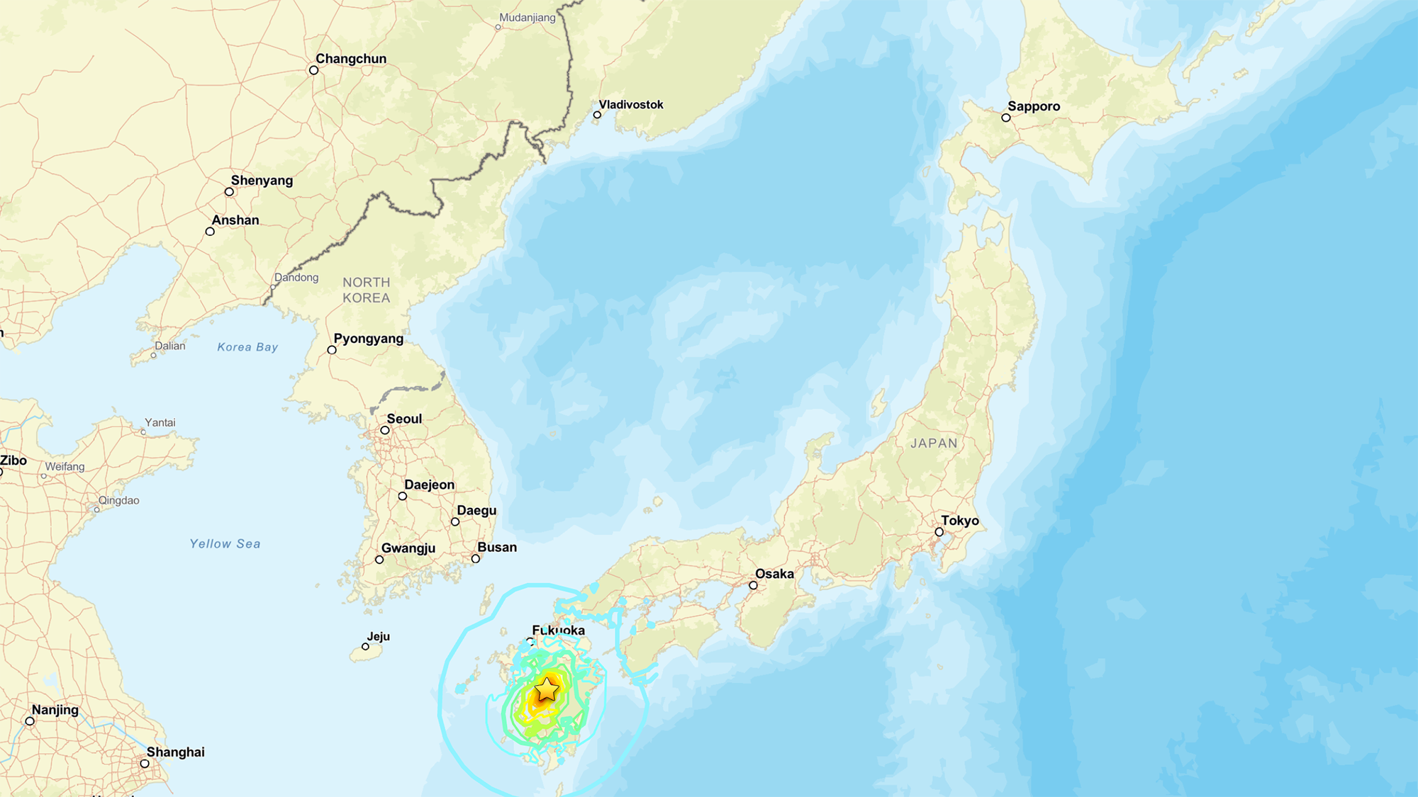 A map of Japan showing its various cities and provinces