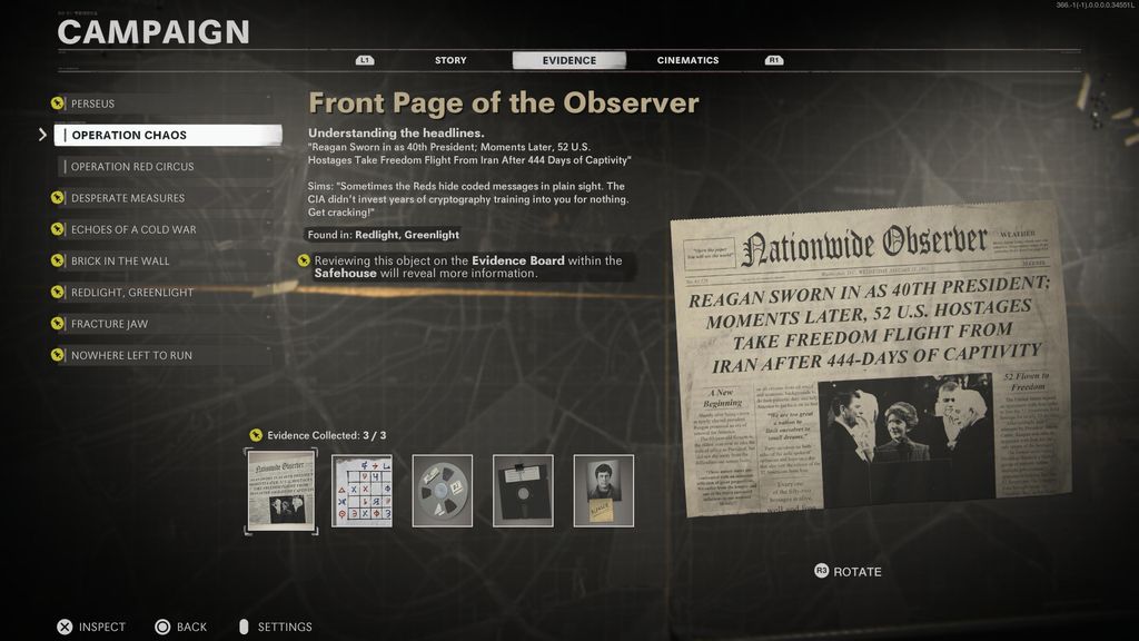 Call of Duty Black Ops Cold War Evidence locations Tom's Guide