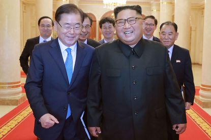 Kim Jong Un hosts a South Korean delegation in Pyongyang