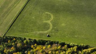 A number 3 symbol in the middle of a field