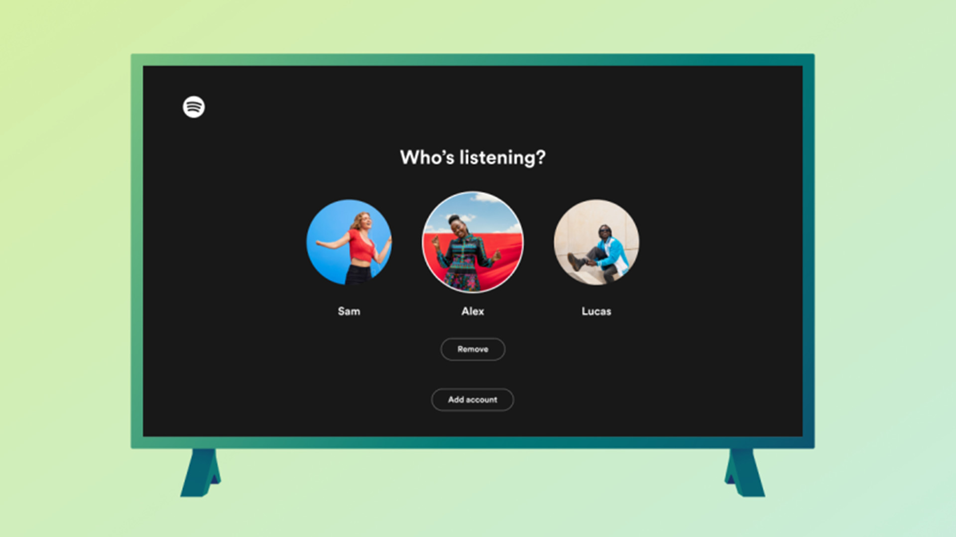 Spotify TV новое переключение учетной записи приложения