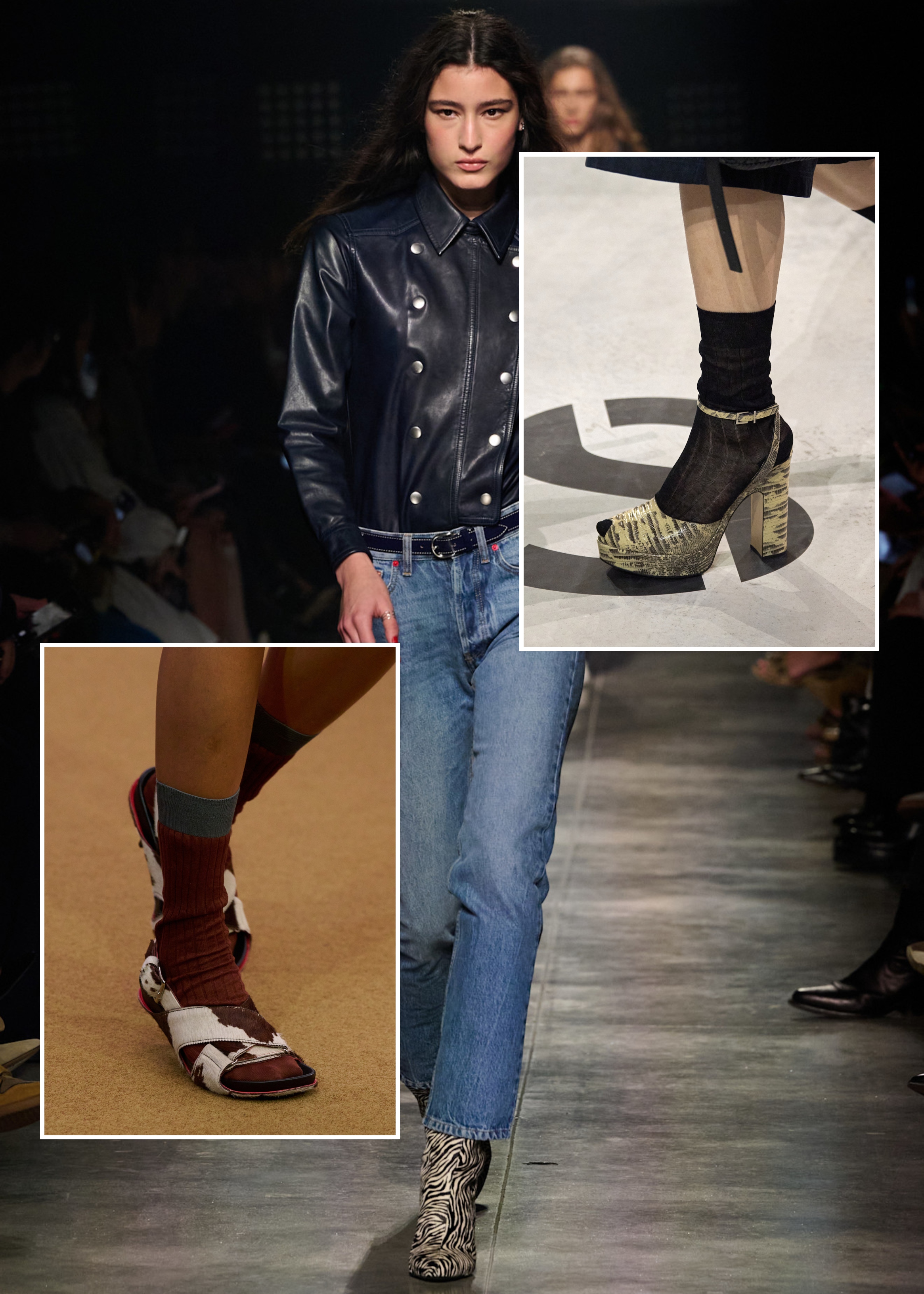 animal print shoes on the fall 2026 runways of Isabel Marant, Fendi, and Marni