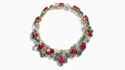 Tiffany & Co necklace with flowers made from precious gems