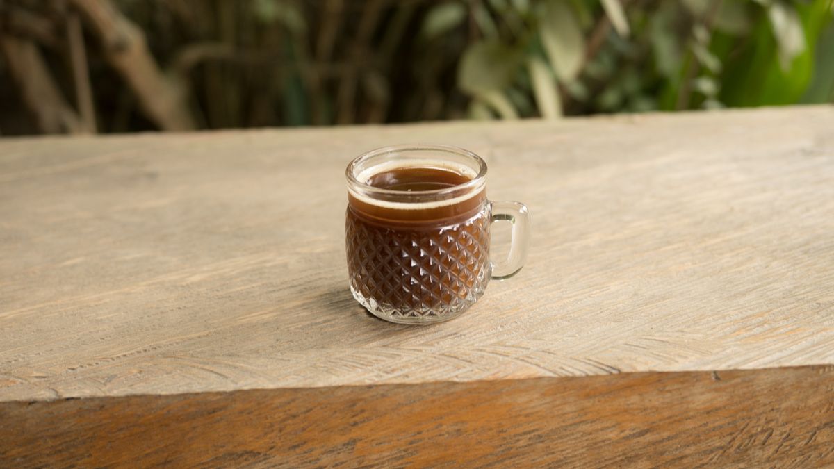 fresh roasted and brewed coffee