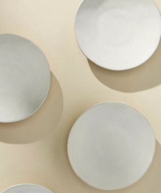 ceramic dinner plates in white