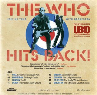 The Who UK Tour 2023 poster