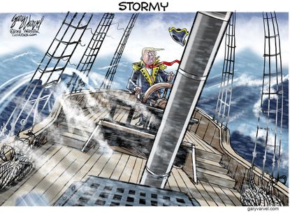 Political cartoon U.S. Trump Stormy Daniels affair allegations