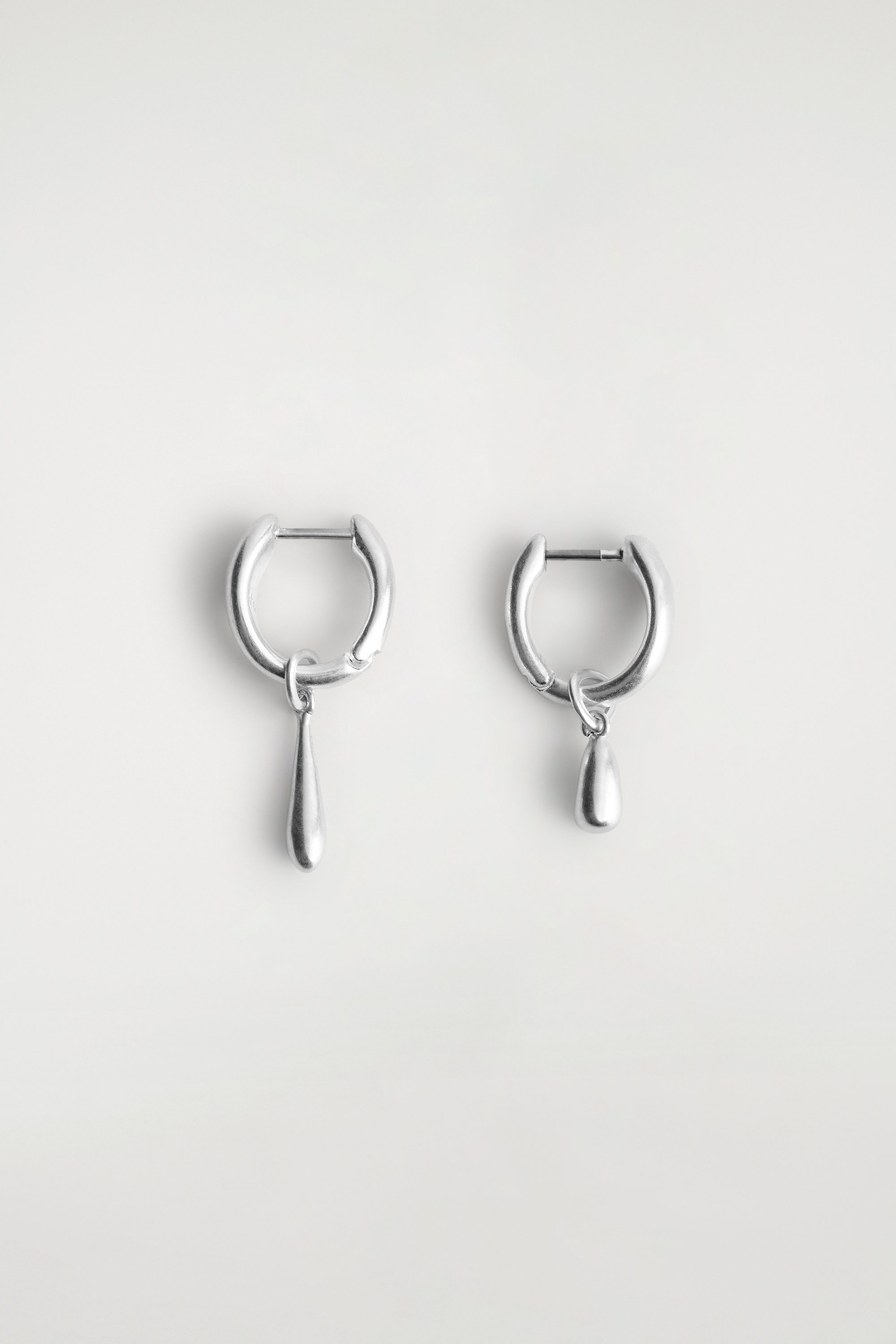 Mismatched Teardrop Hoop Earrings