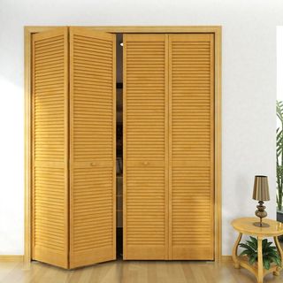 Wooden paneled bi-fold doors
