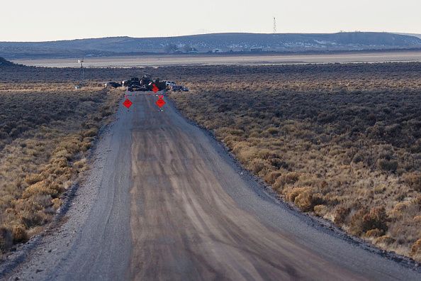 A checkpoint outside the Oregon refuge.