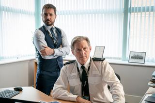 Martin Compston and Adrian Dunbar in BBC's Line of Duty
