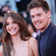 Barbara Palvin and Dylan Sprouse attend the "Bones And All" red carpet at the 79th Venice International Film Festival on September 02, 2022 in Venice, Italy