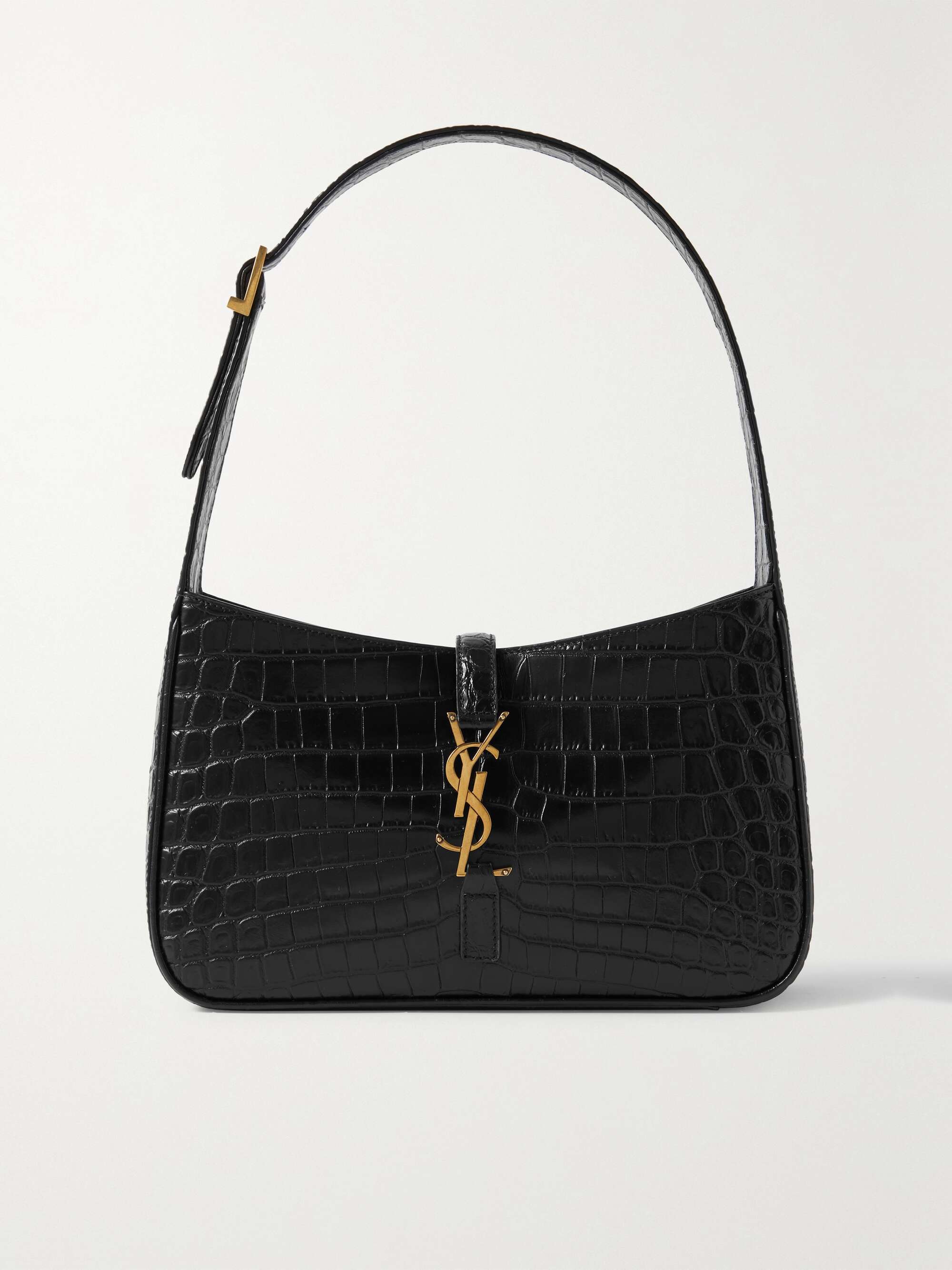 Le 5 &amp;agrave; 7 Croc-Effect Leather Shoulder Bag