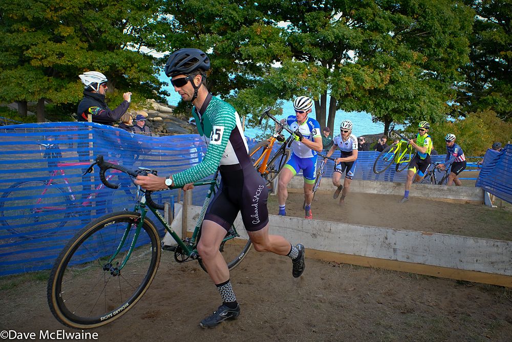 Dan Chabanov (House Industries) running barriers on his way to a 15th place finish