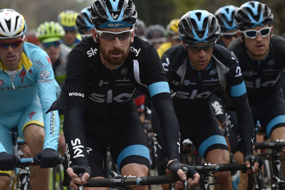 Bradley Wiggins in the pack during stage 6.