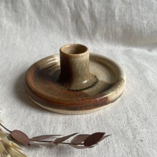 Charlotte Ceramic Art Sandstorm candlestick