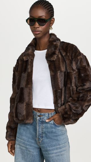 Slyvie Zip Faux Fur Jacket