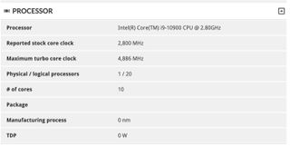 Intel Core i9-10900